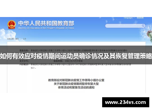 如何有效应对疫情期间运动员确诊情况及其恢复管理策略